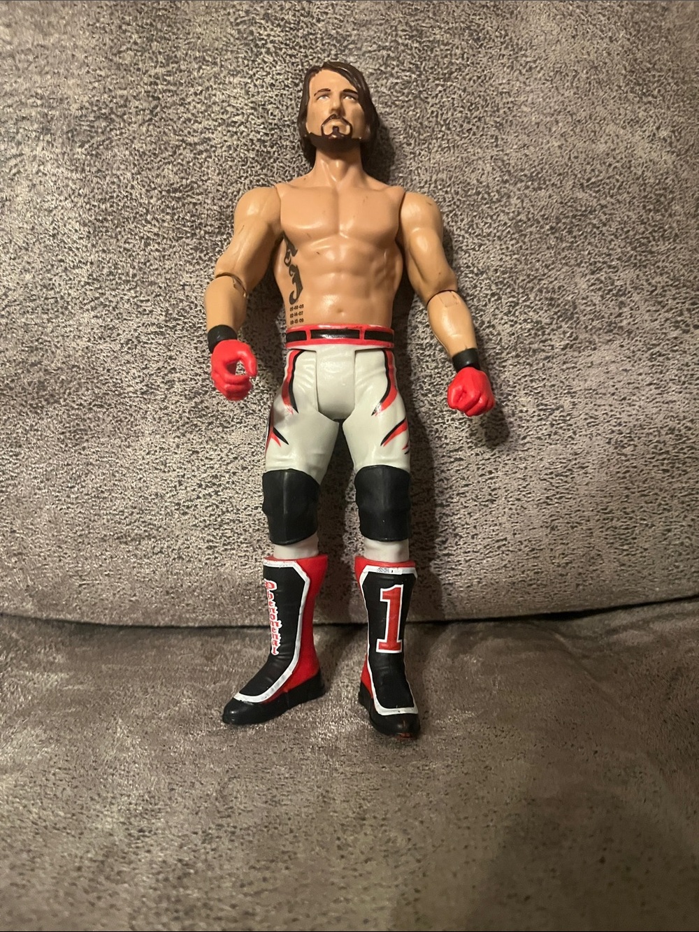 WWE Mattel Basic Series 82 AJ Styles Action Figure - Red & White Gear